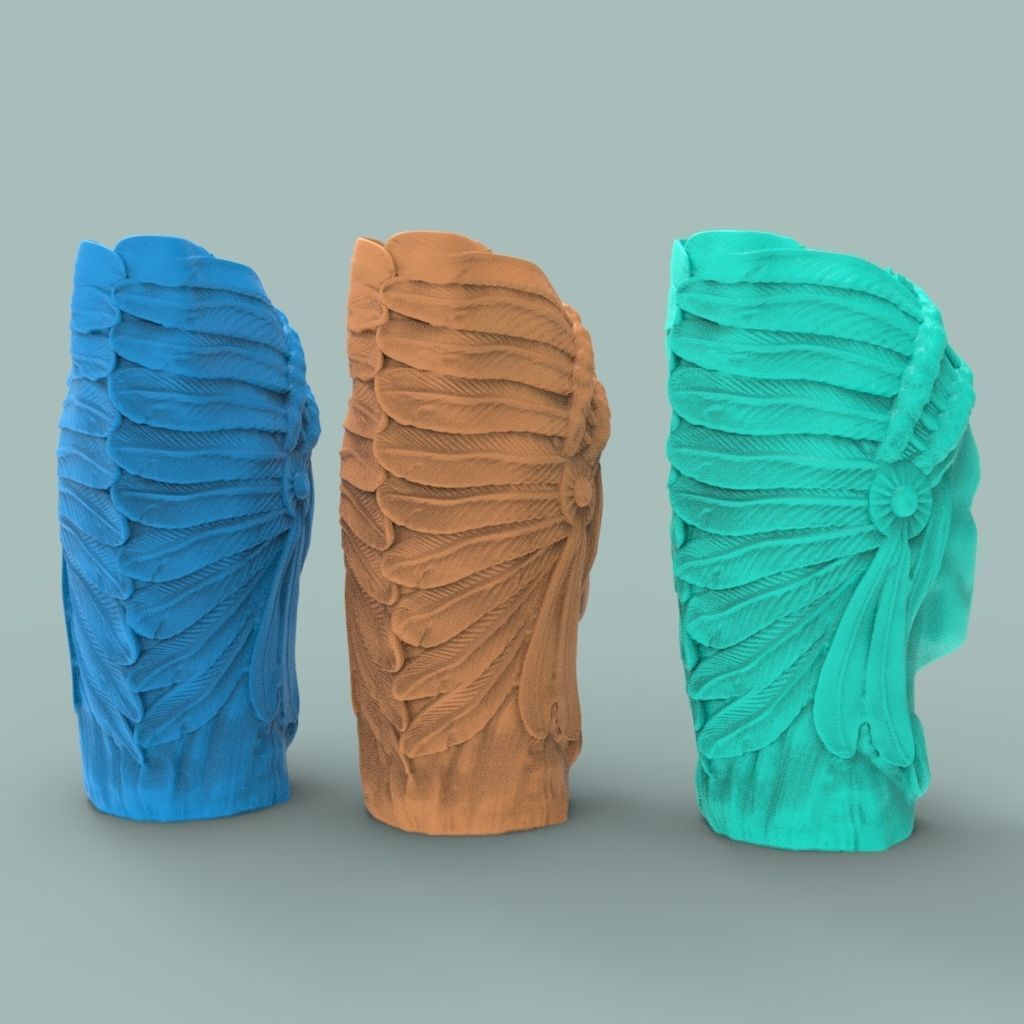 Red Indian case for clipper 3D print model_5