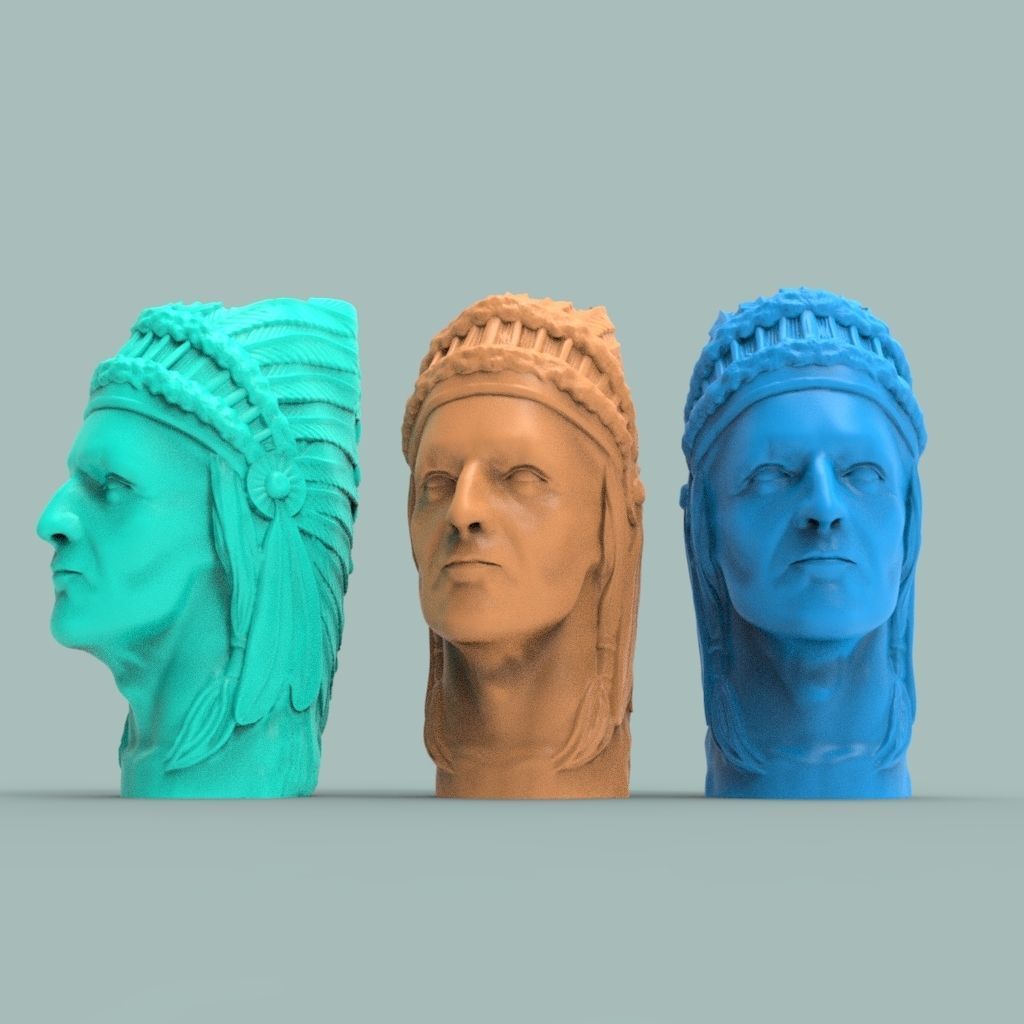 Red Indian case for clipper 3D print model_2