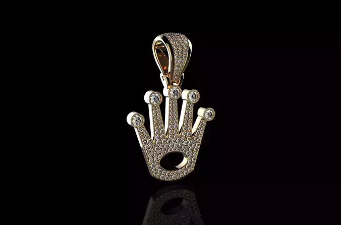 Crown Diamond Pendant N2