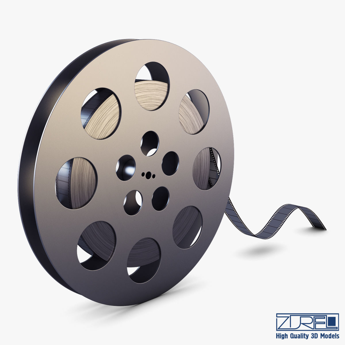 Video Film Reel 35mm v 1 3D model_2