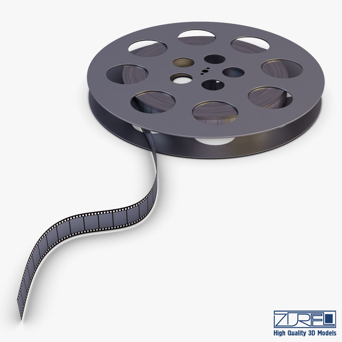 Video Film Reel 35mm v 1 3D model_10