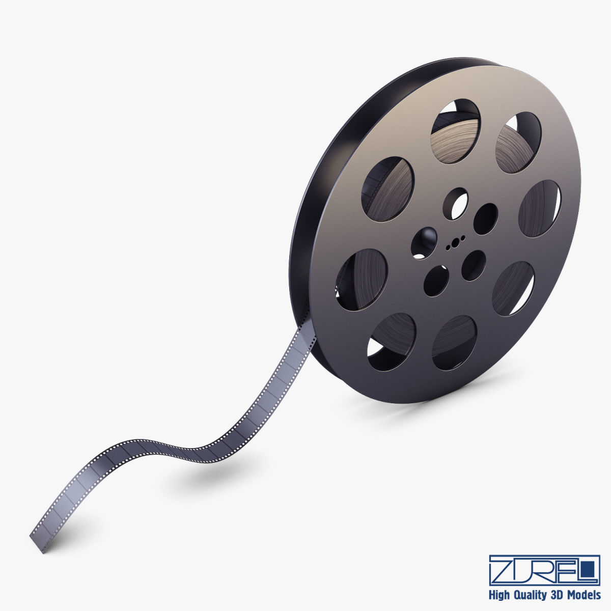 Video Film Reel 35mm v 1 3D model_1