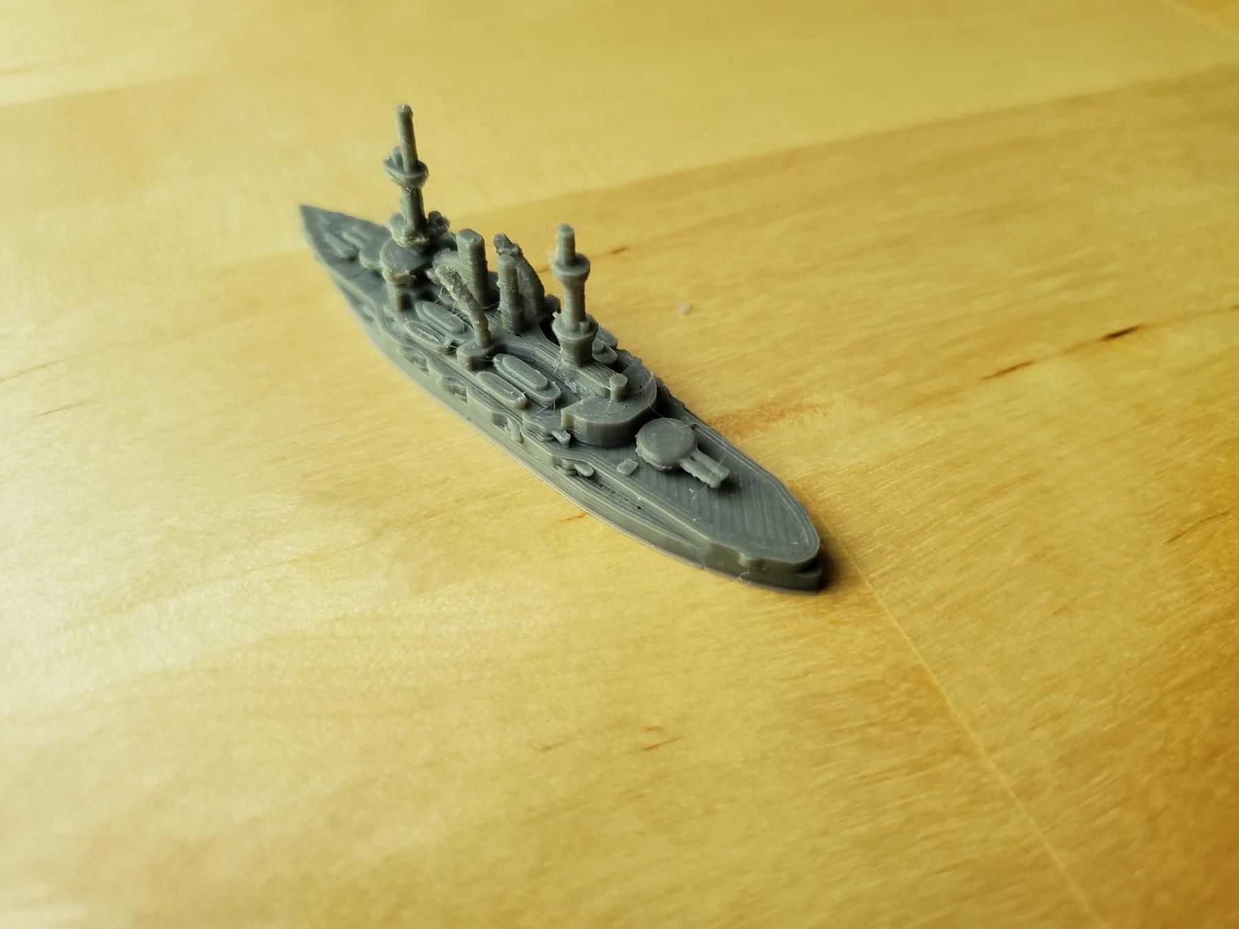 German Deutschland Class Battleship 3D print model_9