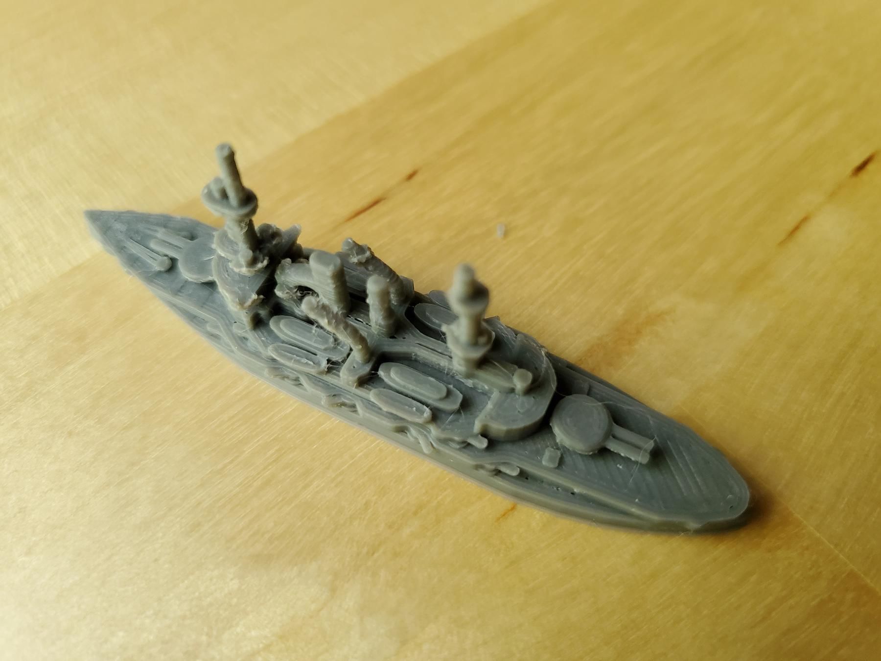 German Deutschland Class Battleship 3D print model_8