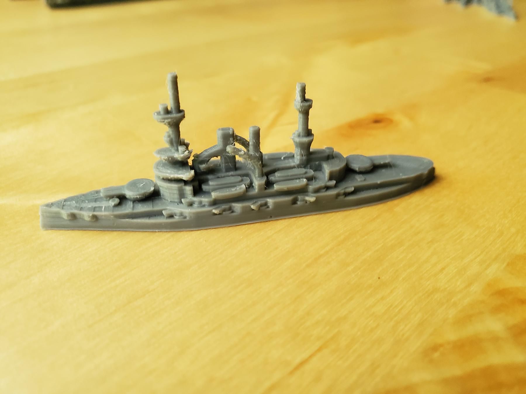 German Deutschland Class Battleship 3D print model_4