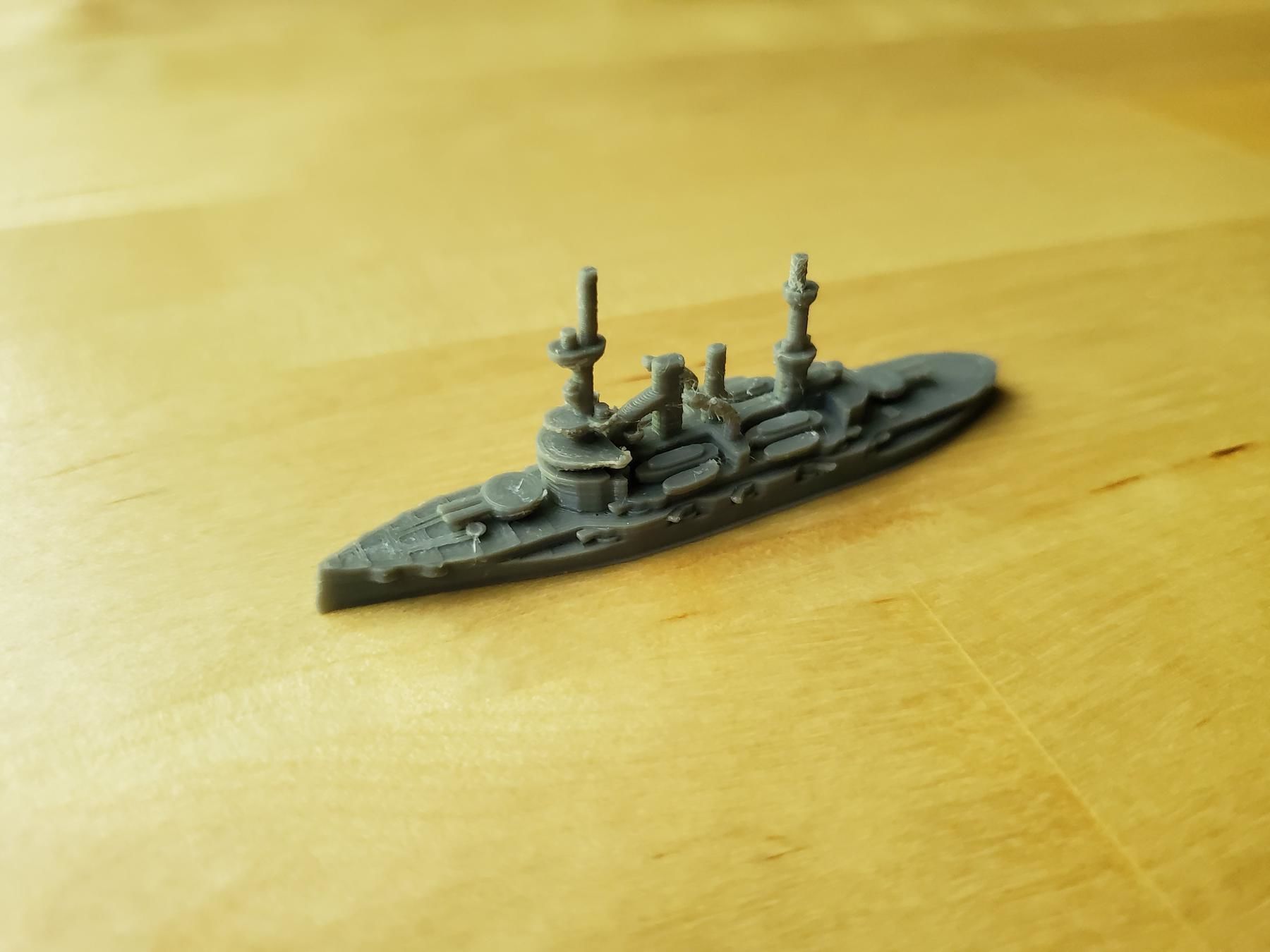 German Deutschland Class Battleship 3D print model_10