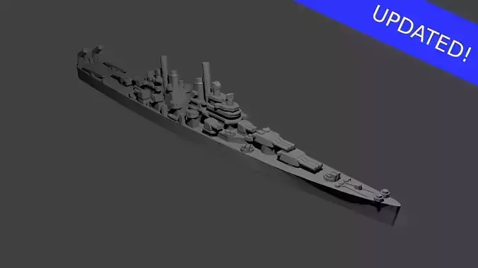 US Baltimore Class Cruiser Warship 3D print model