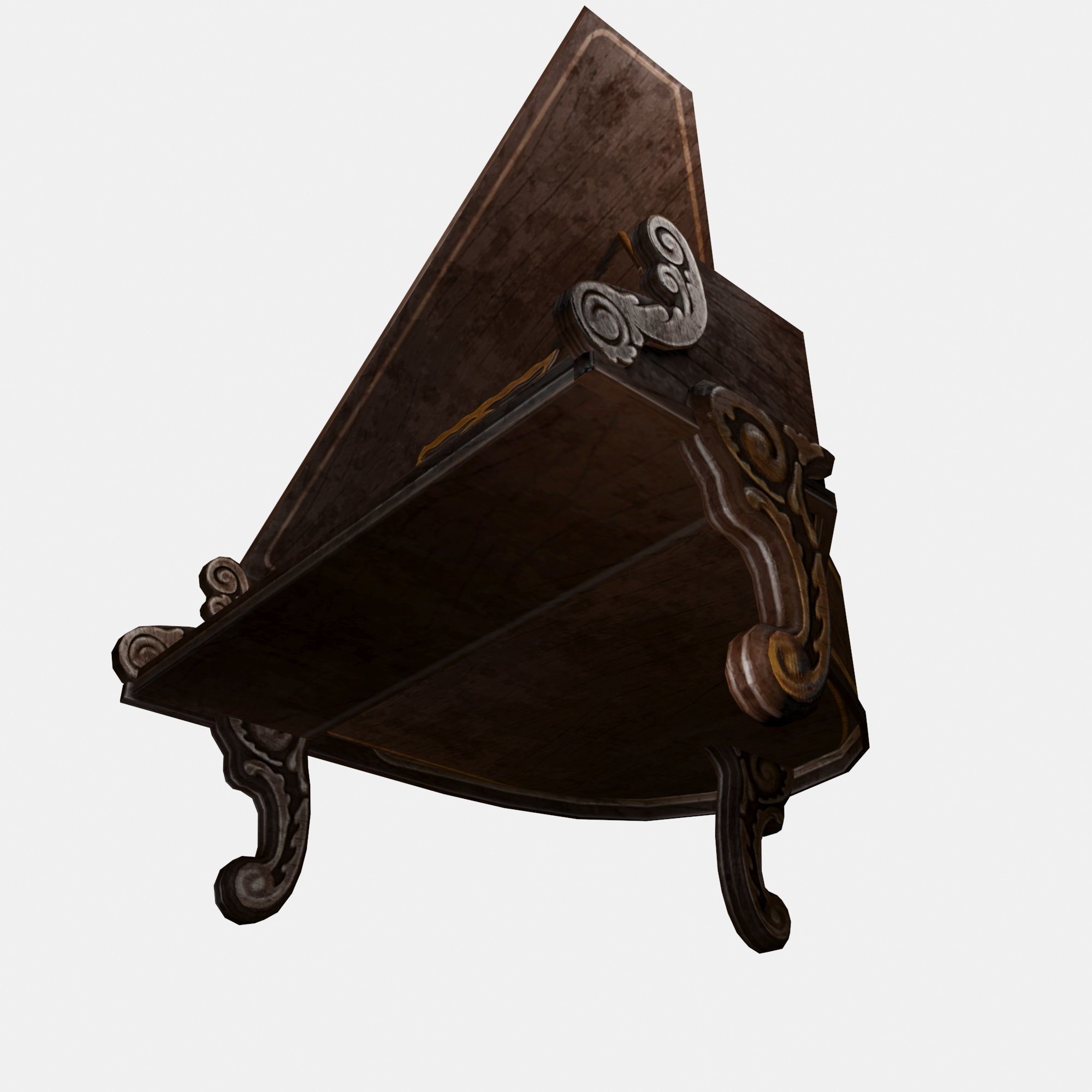 Piano grand Low-poly 3D model_6