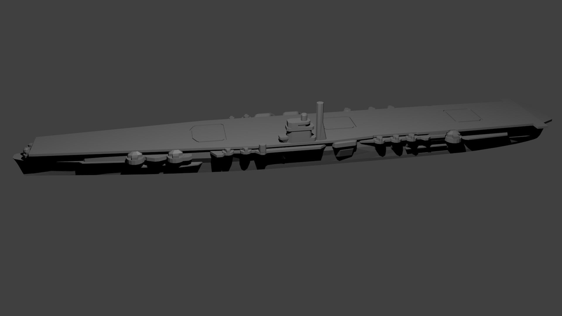 Japanese Aircraft Carrier Hiryu 3D print model_2