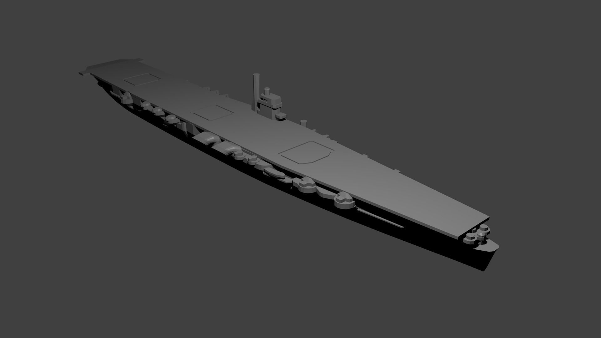 Japanese Aircraft Carrier Hiryu 3D print model_1