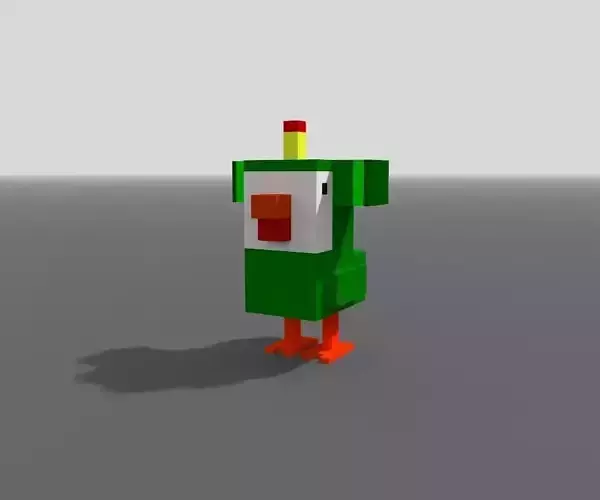 Voxel Katamari Chicken Low-poly 3D model
