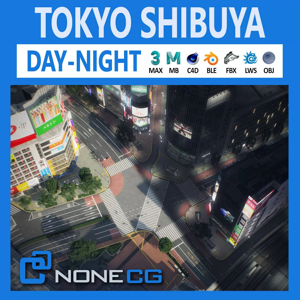 Tokyo City - Shibuya Crossing 3D model