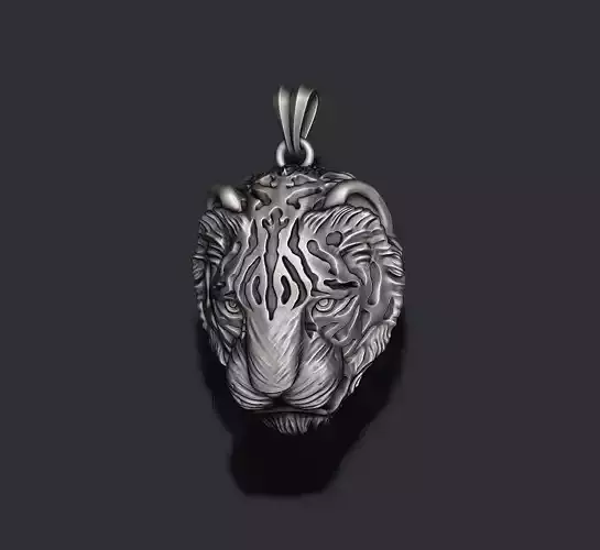 Tiger pendant 3D print model