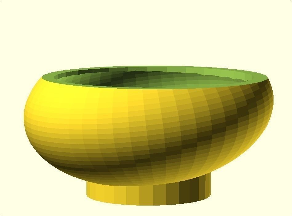 Offset Bowl Free 3D print model_2