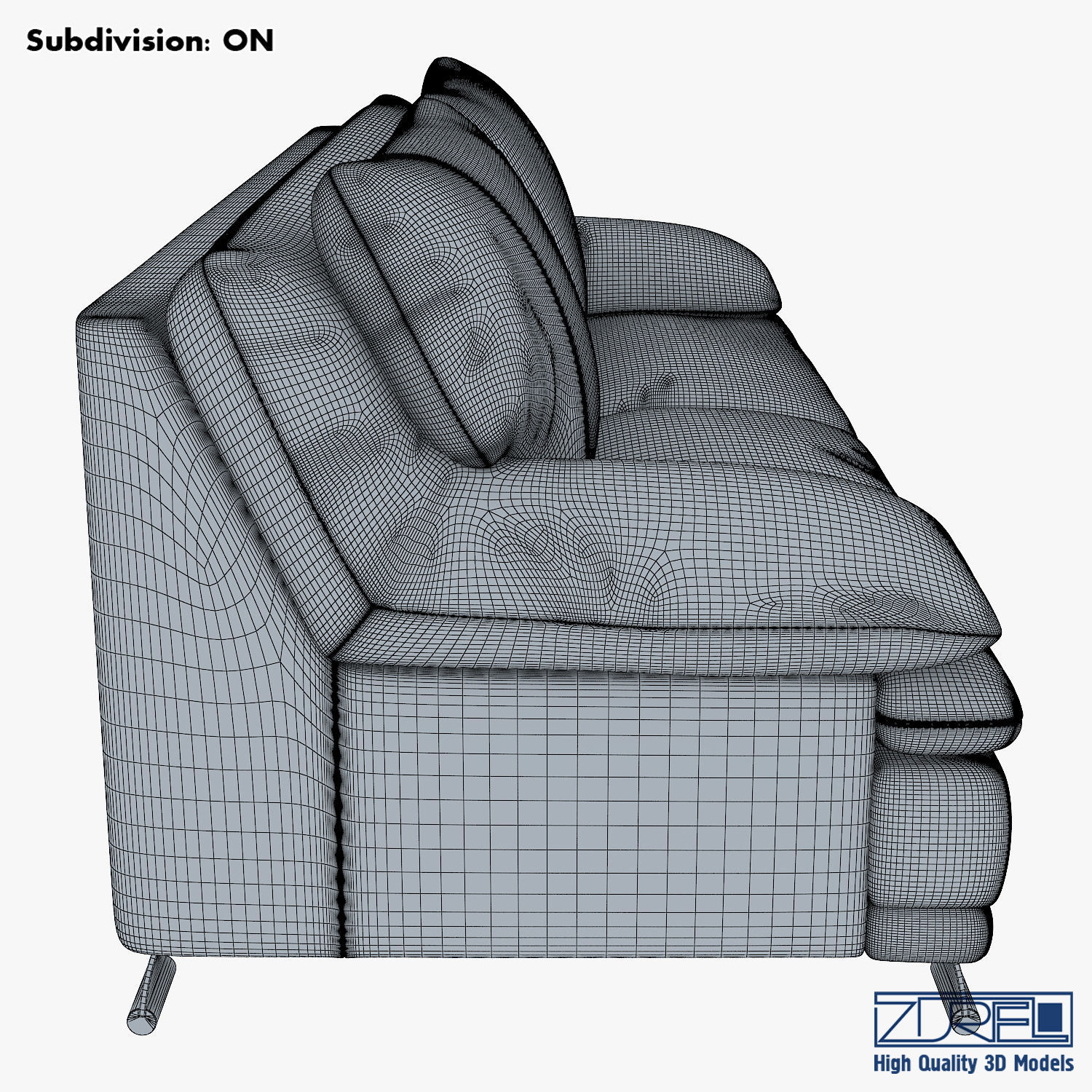 U118 sofa v 1 220cm 3D model_11