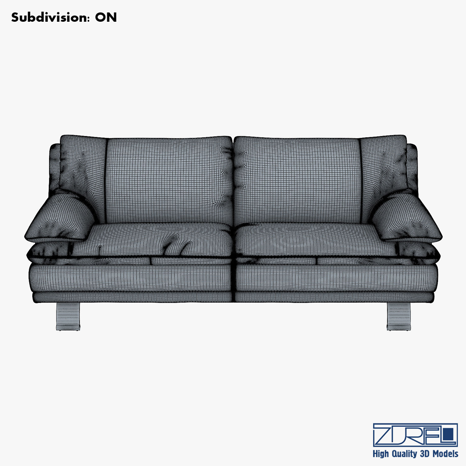 U118 sofa v 1 220cm 3D model_15