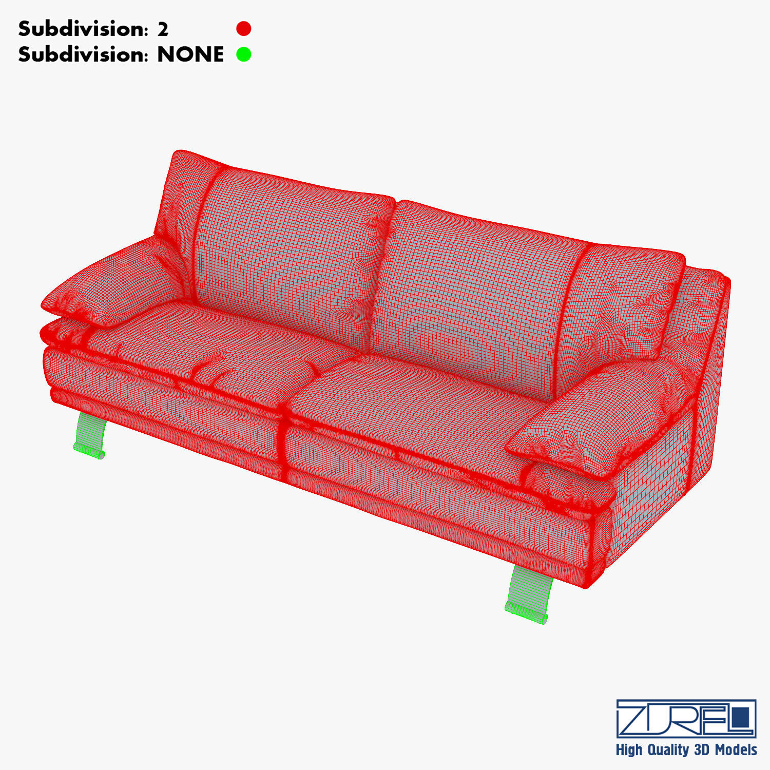U118 sofa v 1 220cm 3D model_21