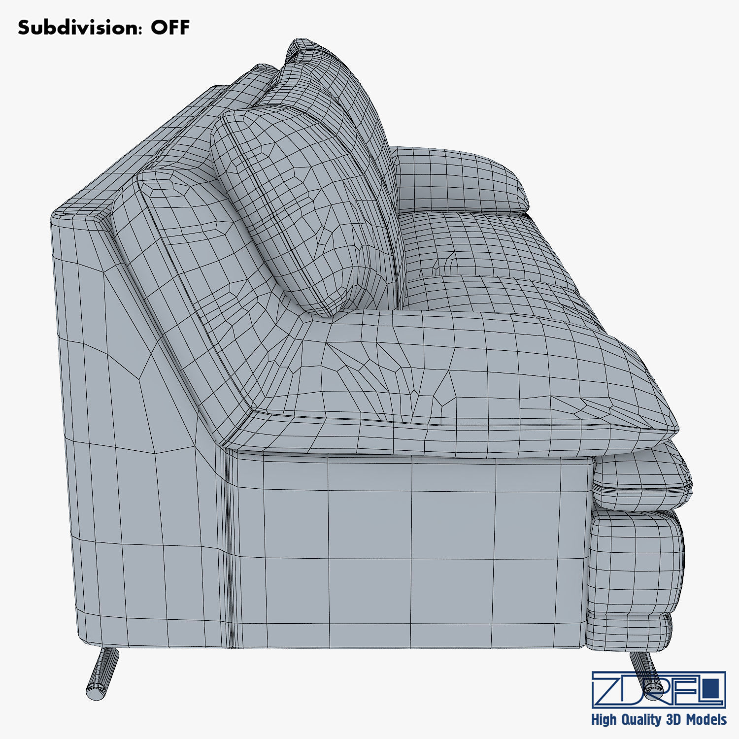 U118 sofa v 1 220cm 3D model_12
