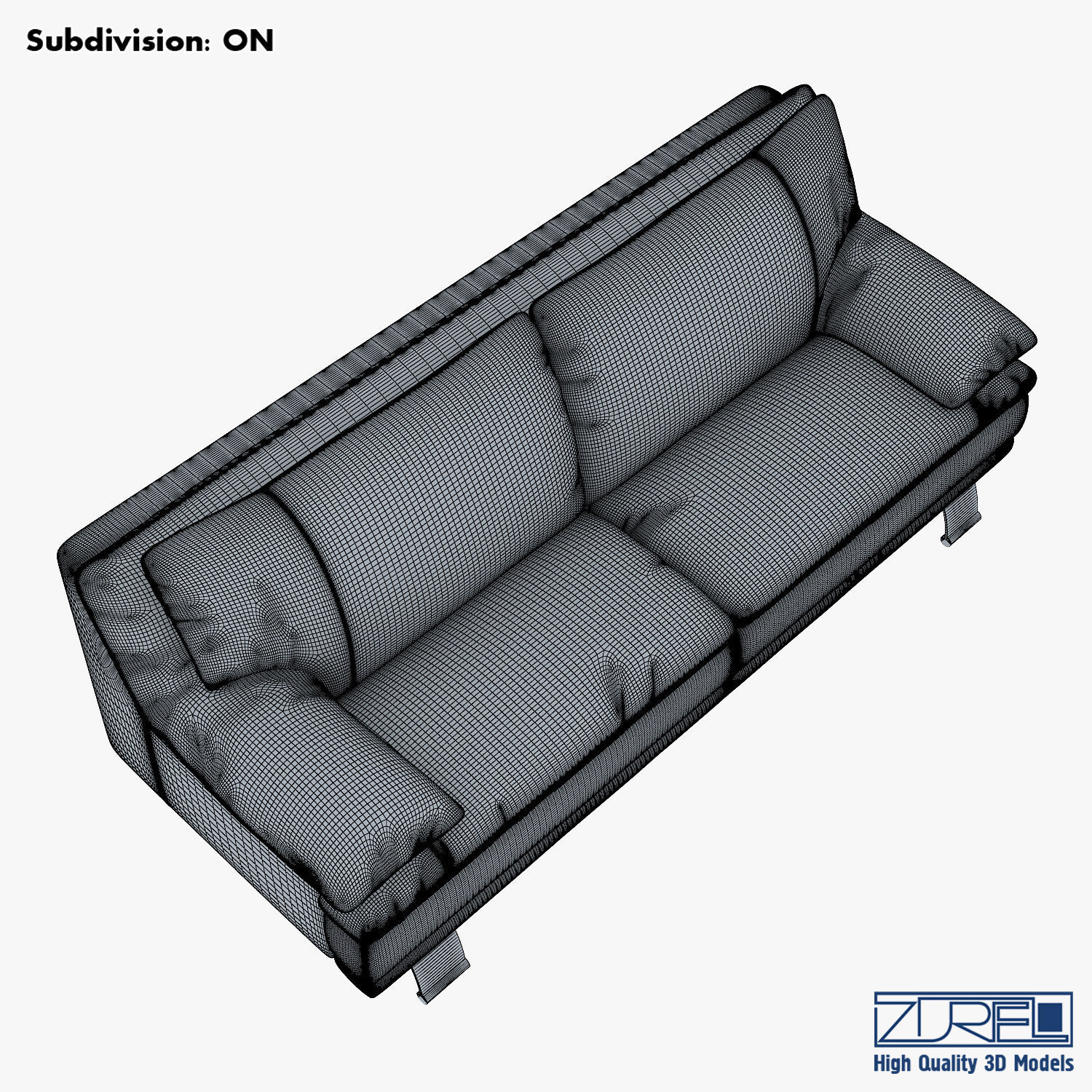 U118 sofa v 1 220cm 3D model_19