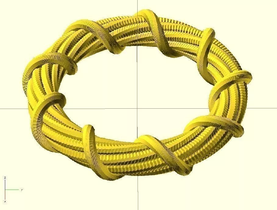 Twisted bracelet Free 3D print model