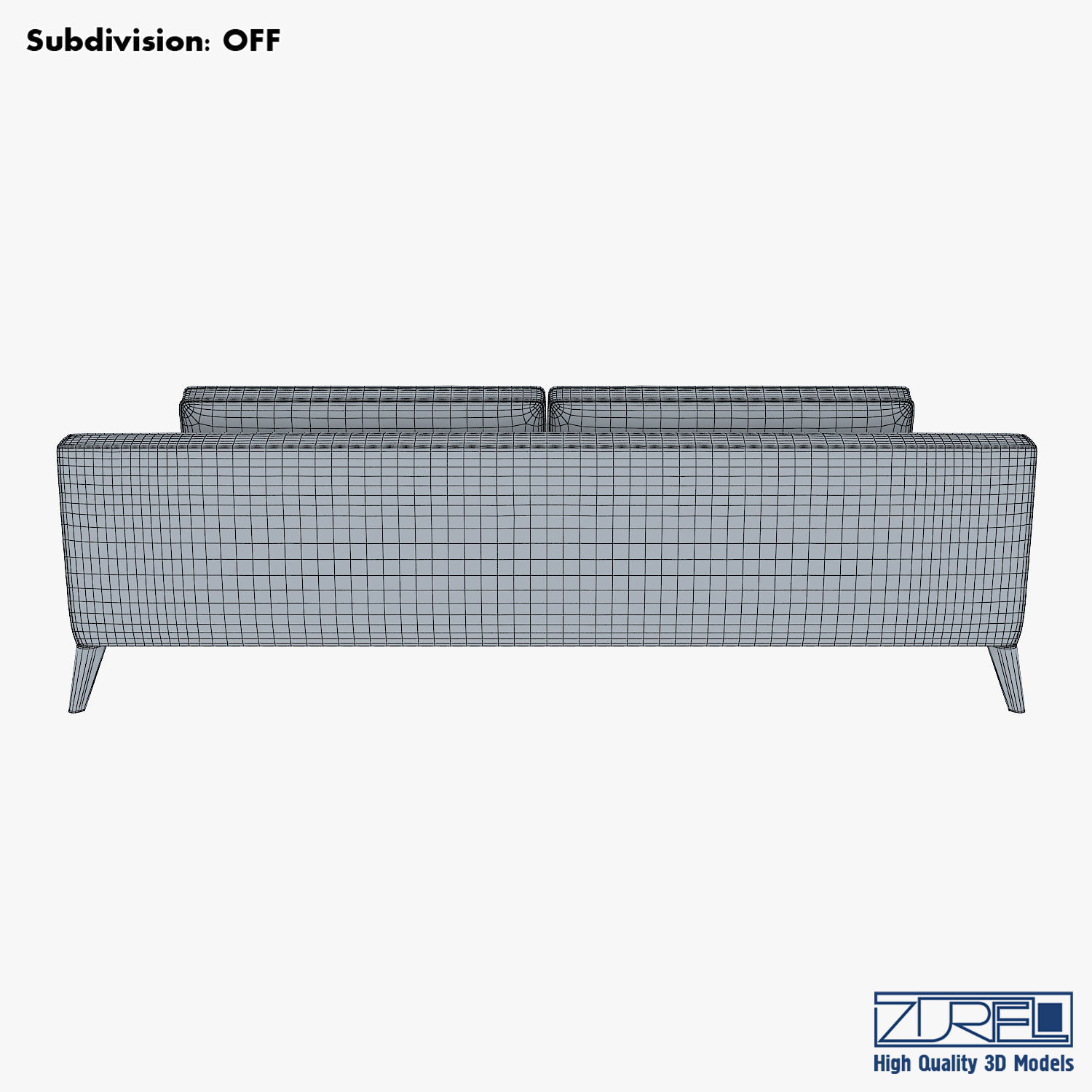 Roche Bobois Playlist Large 3 Seat Sofa 3D model_18