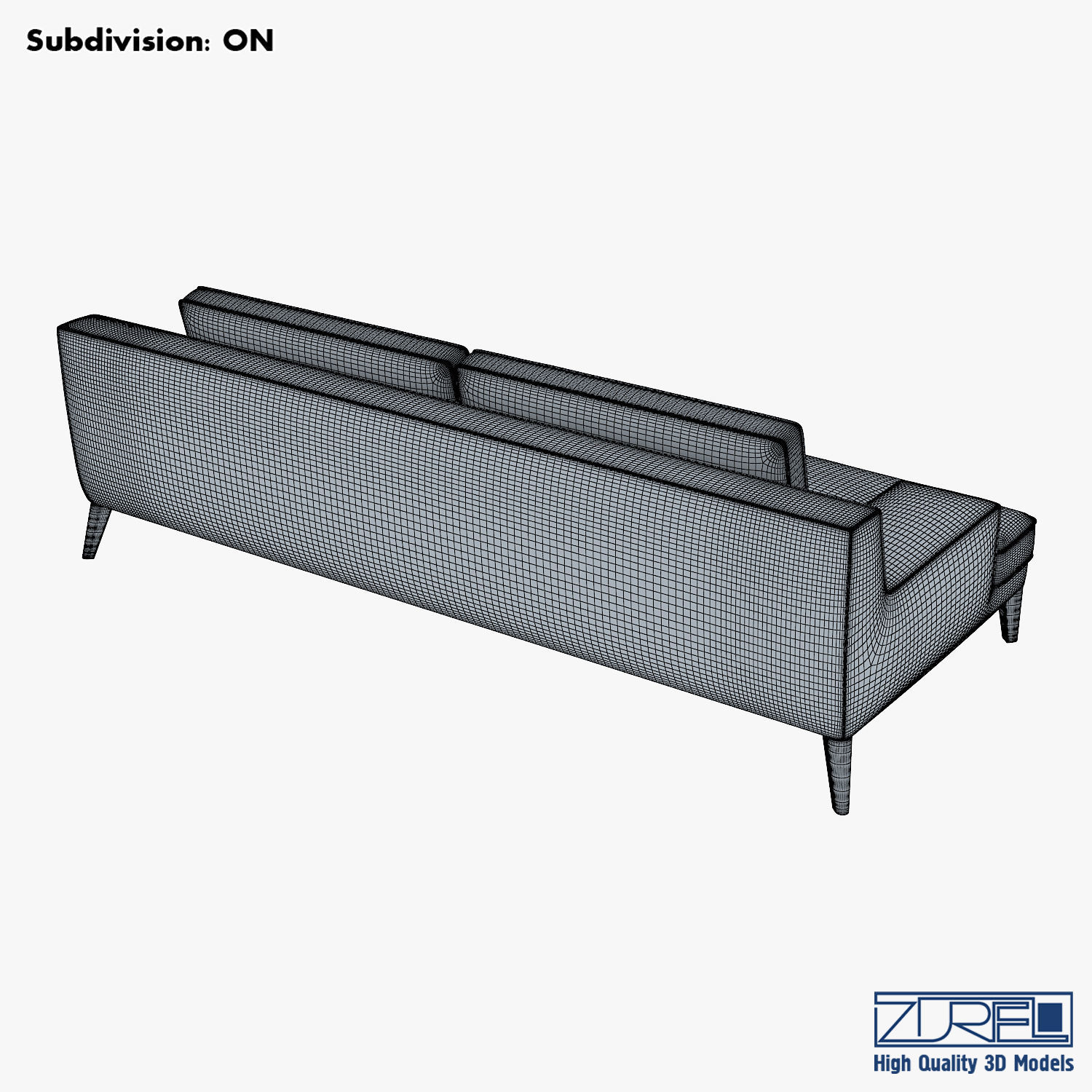 Roche Bobois Playlist Large 3 Seat Sofa 3D model_9