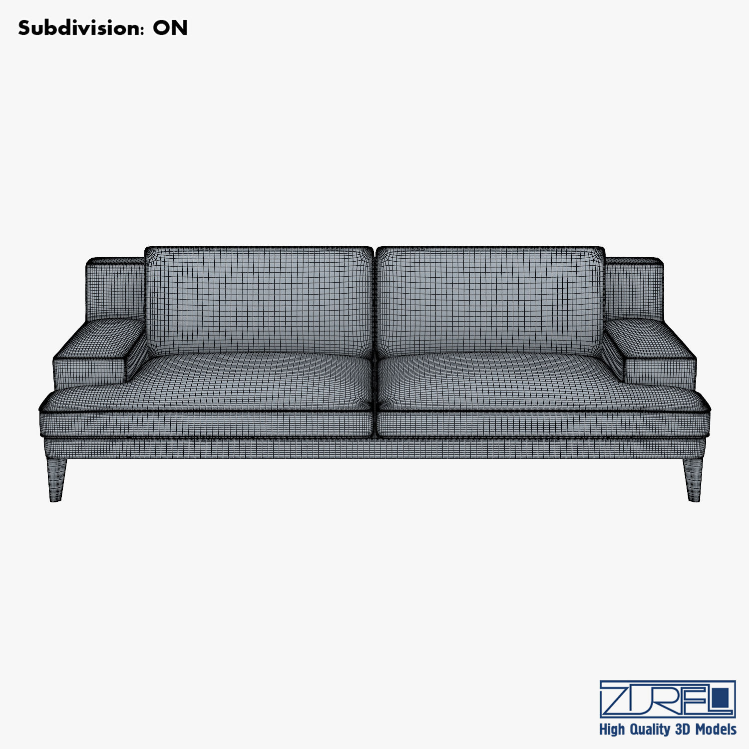 Roche Bobois Playlist Large 3 Seat Sofa 3D model_15