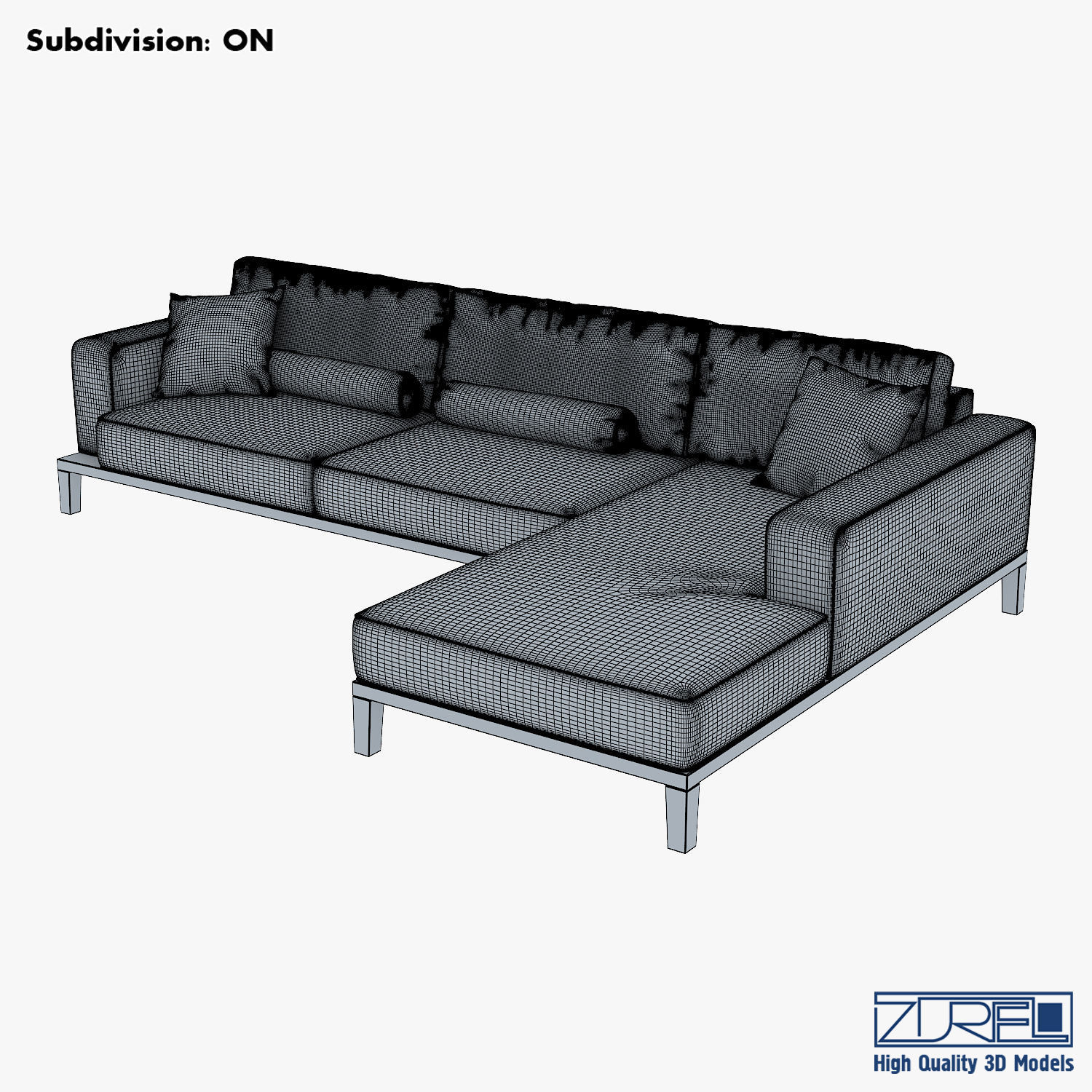 Milano sofa 3D model_7