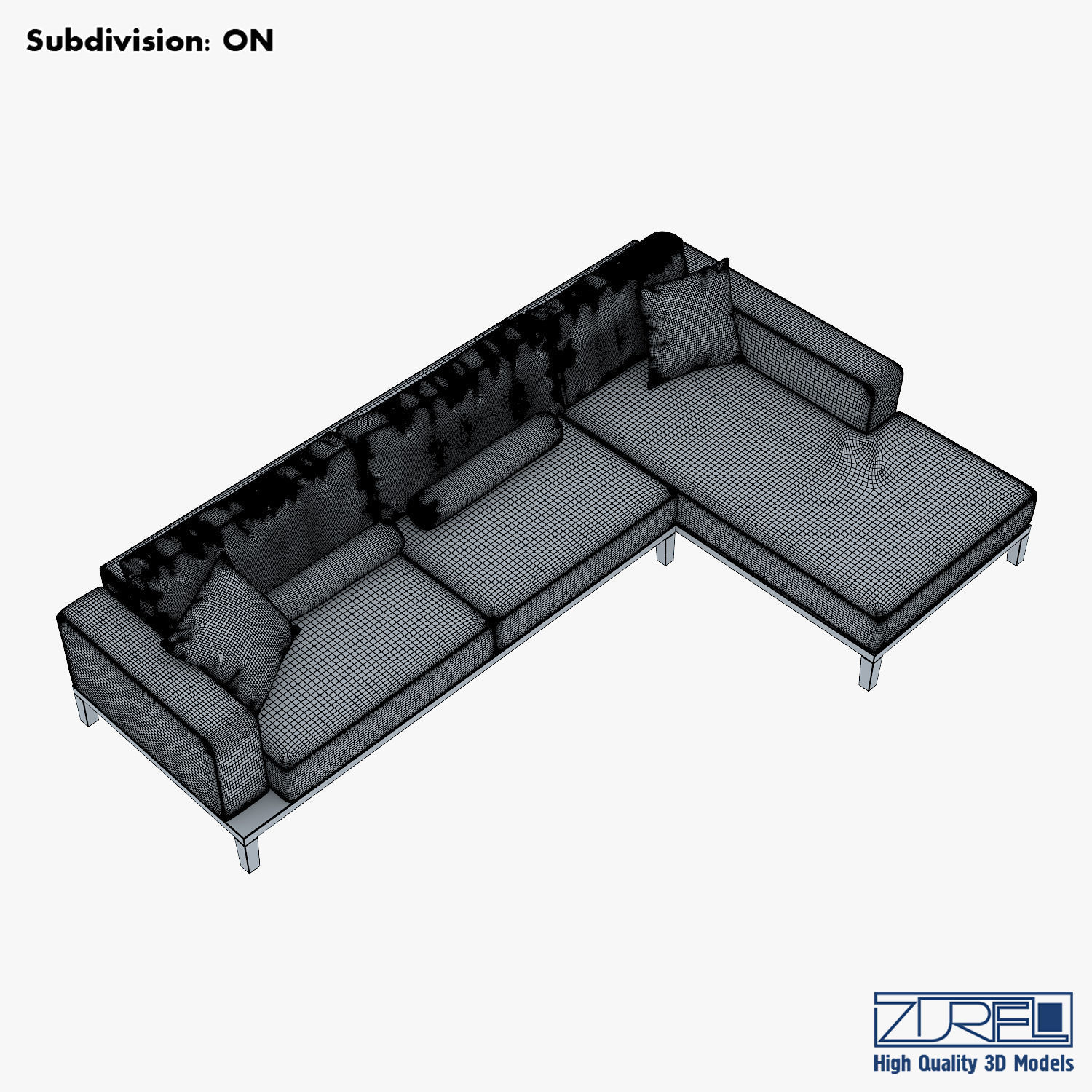 Milano sofa 3D model_19