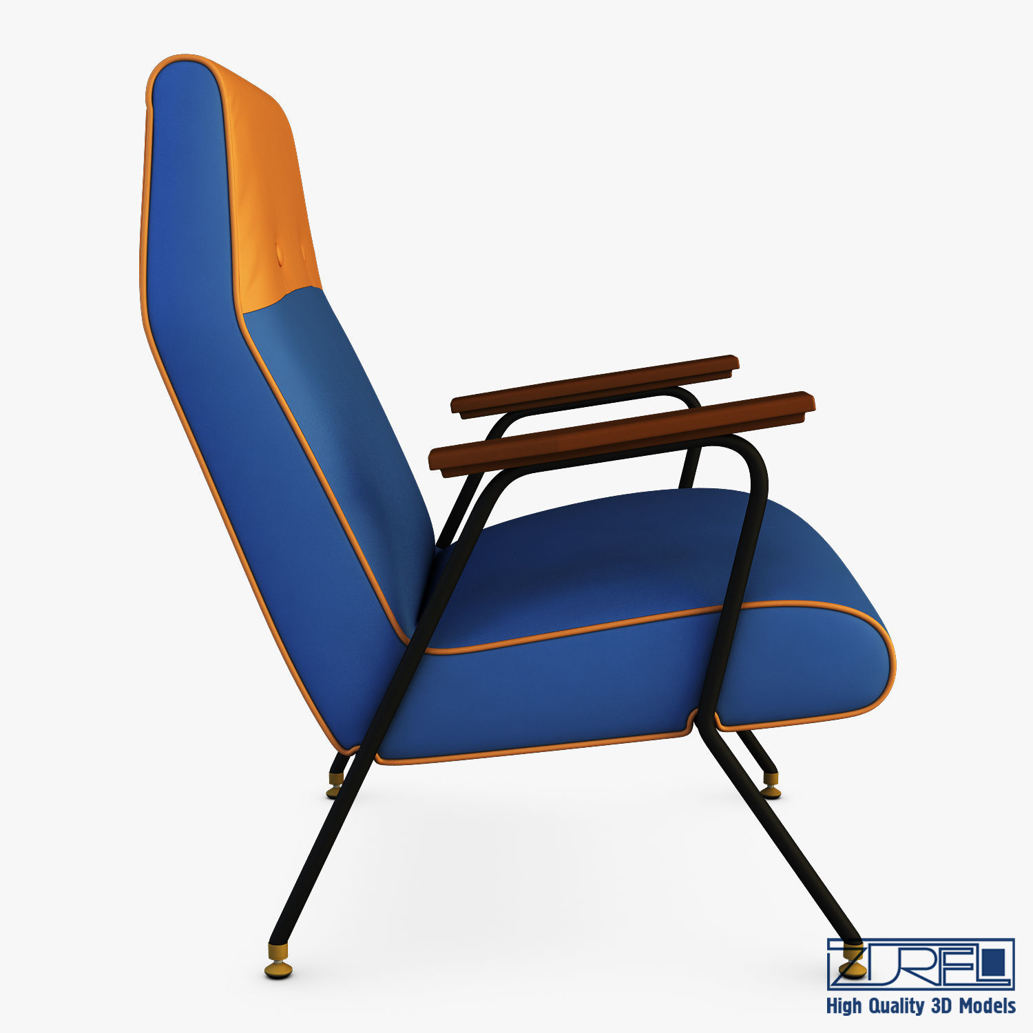 Midnight ikat chair 3D model_2