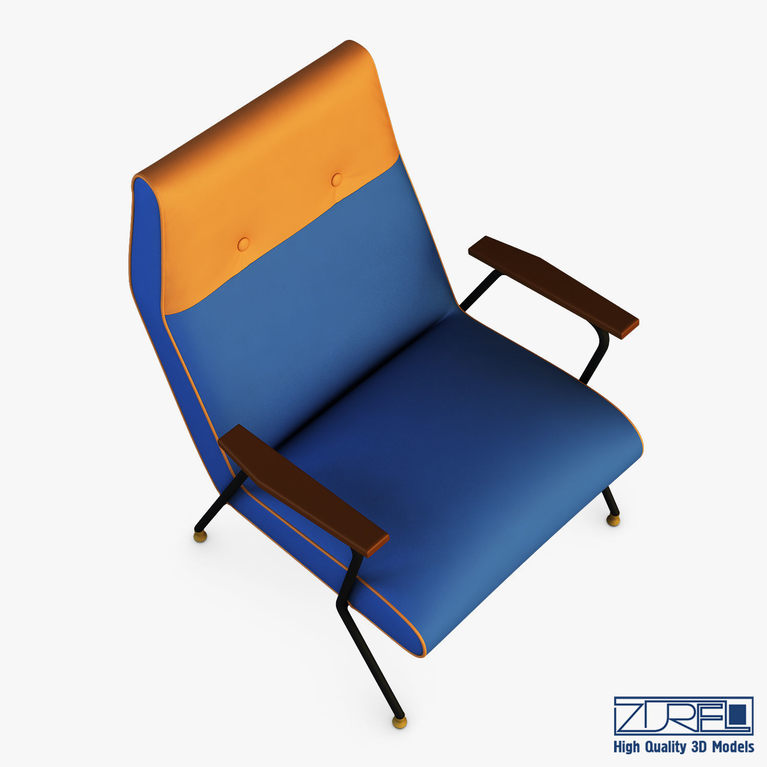 Midnight ikat chair 3D model_6