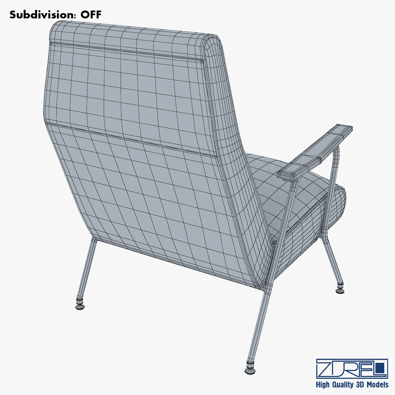 Midnight ikat chair 3D model_10