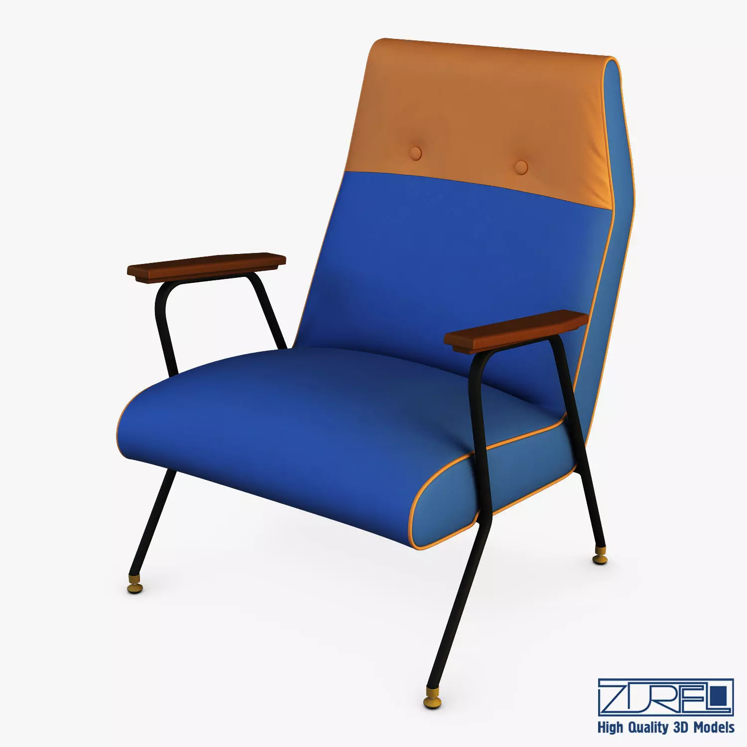 Midnight ikat chair 3D model_0