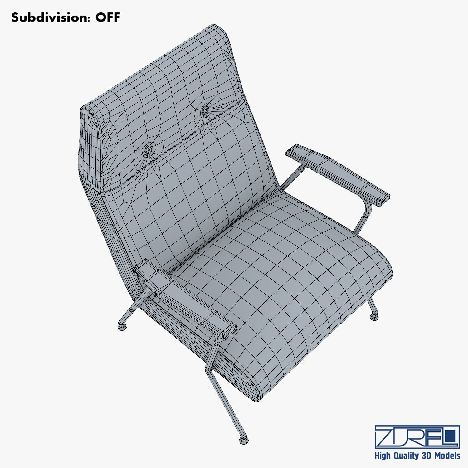 Midnight ikat chair 3D model_20