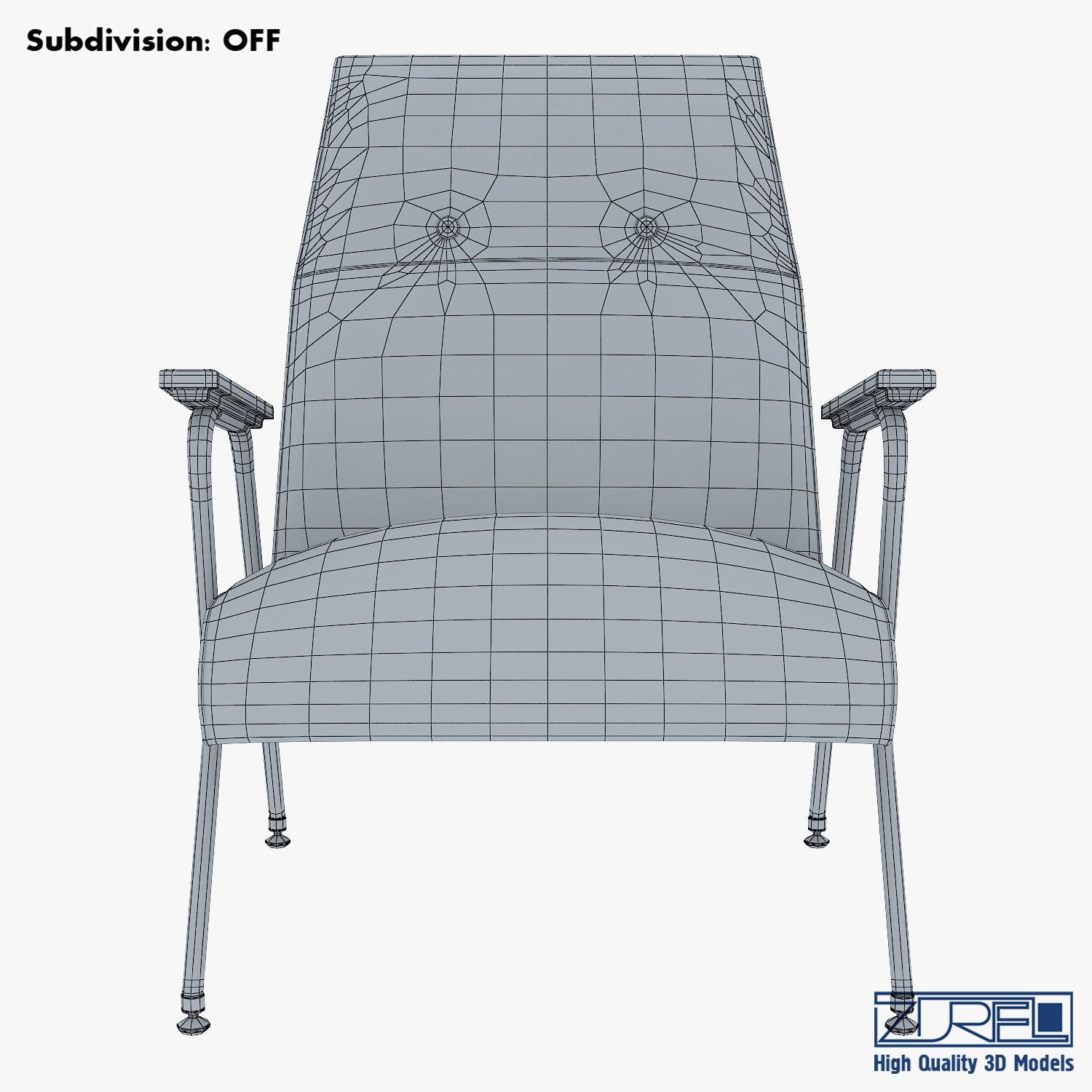 Midnight ikat chair 3D model_16