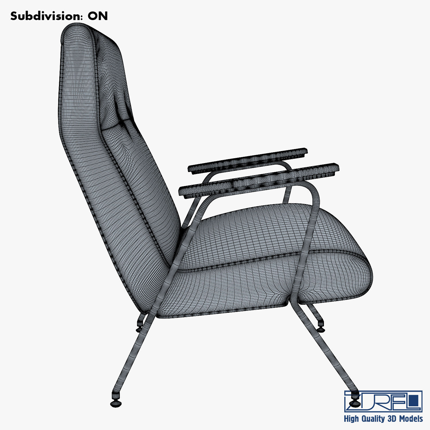 Midnight ikat chair 3D model_11