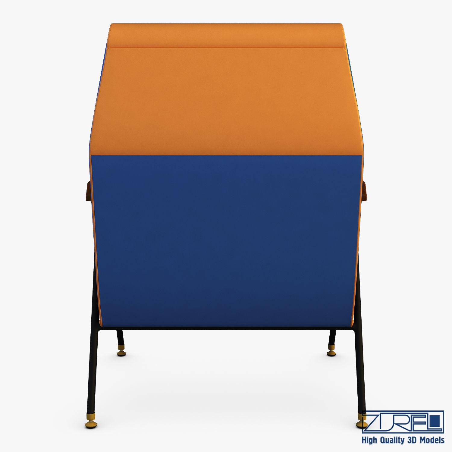 Midnight ikat chair 3D model_5