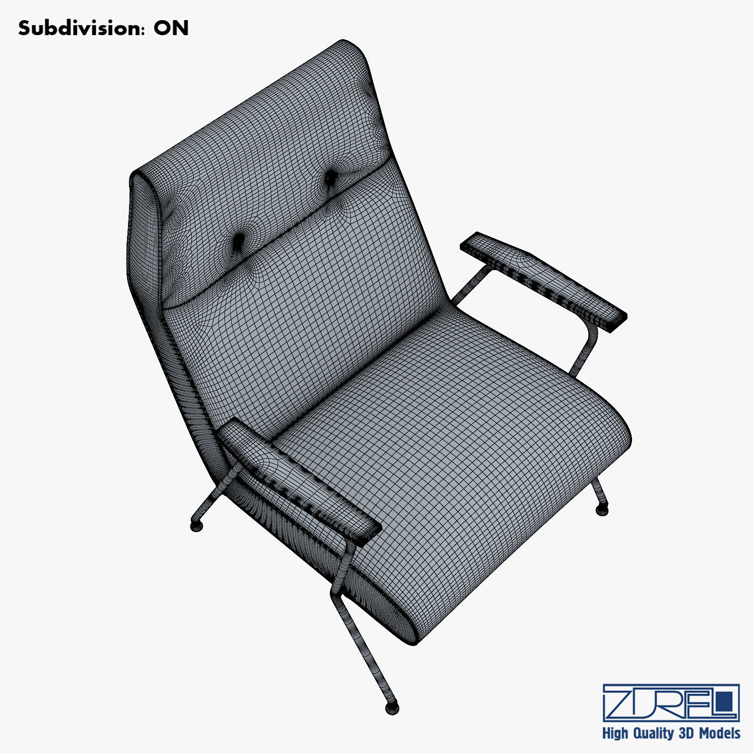 Midnight ikat chair 3D model_19
