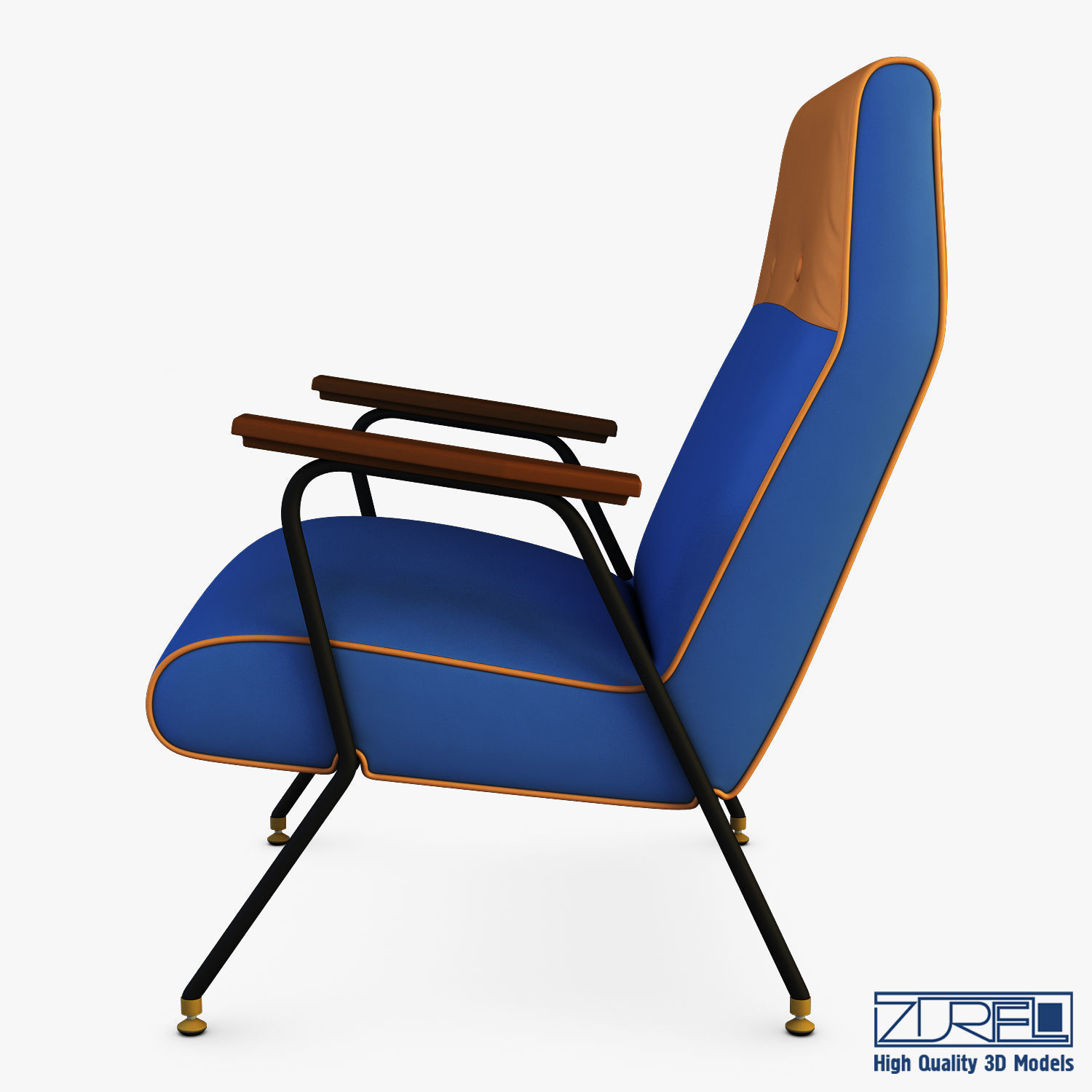 Midnight ikat chair 3D model_3