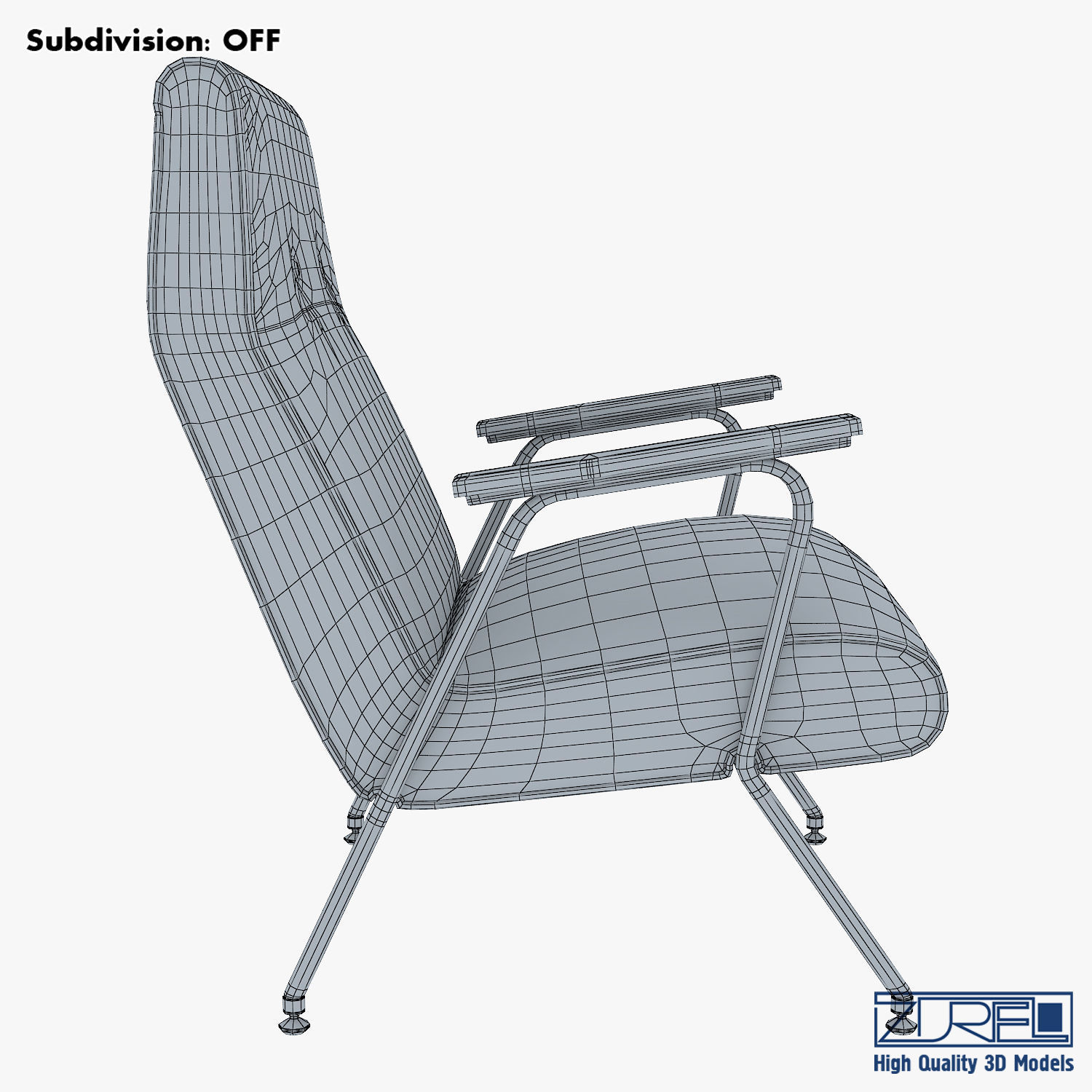 Midnight ikat chair 3D model_12