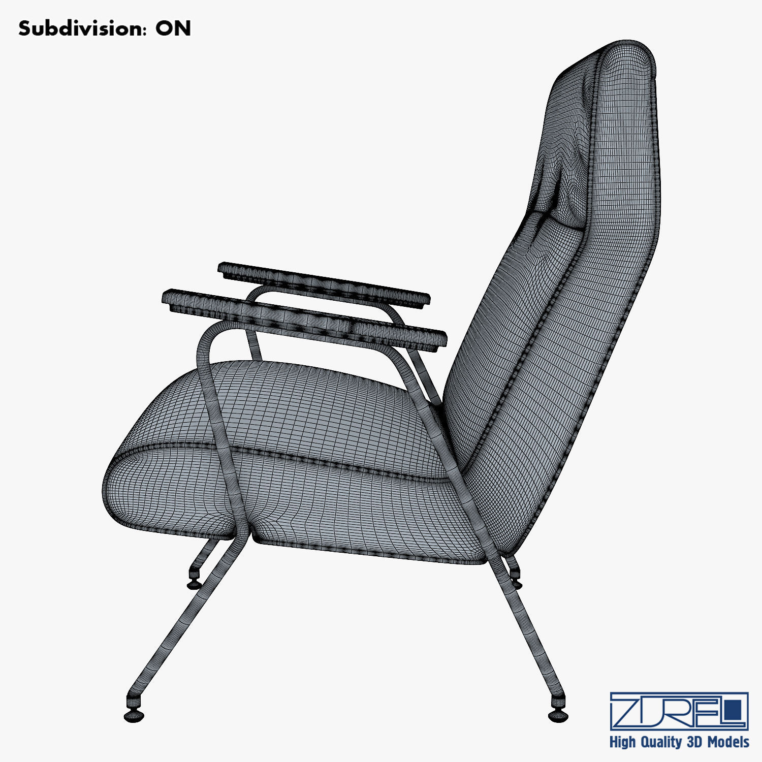 Midnight ikat chair 3D model_13