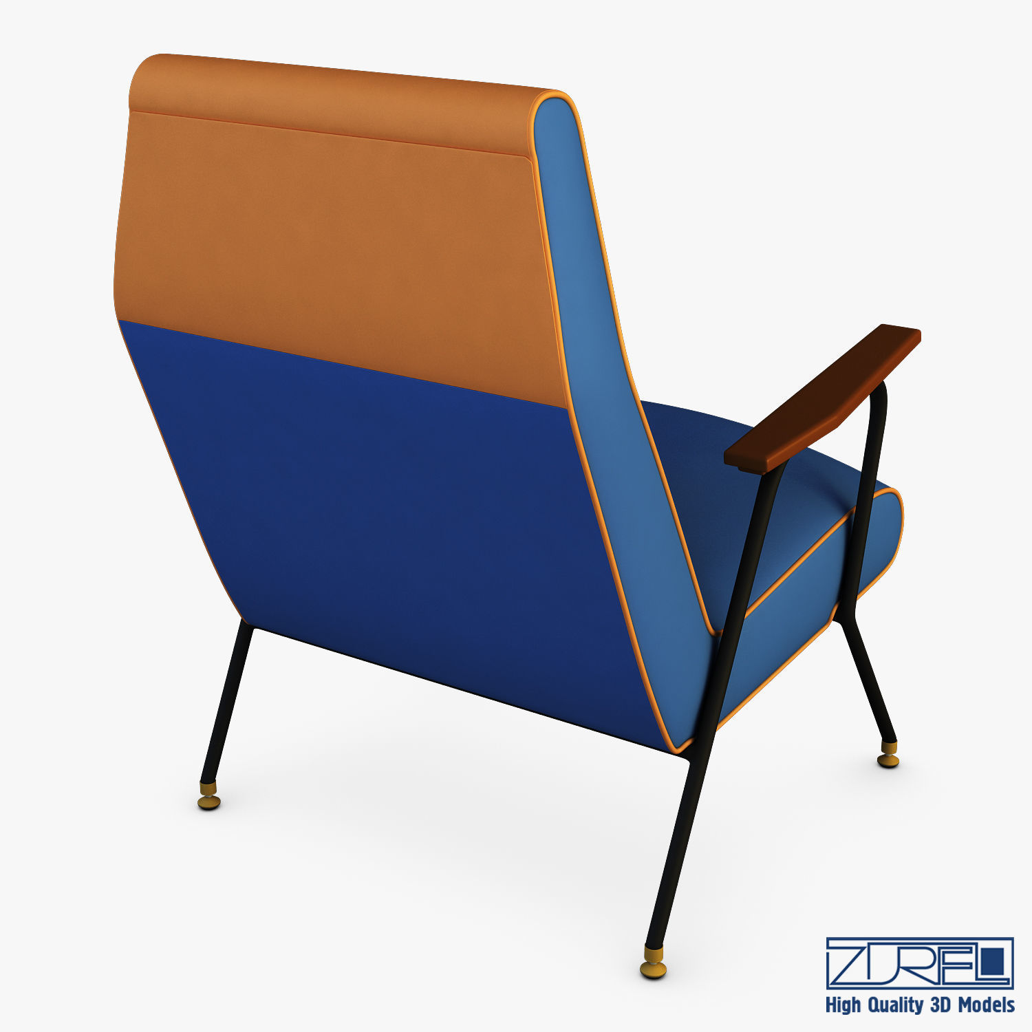 Midnight ikat chair 3D model_1