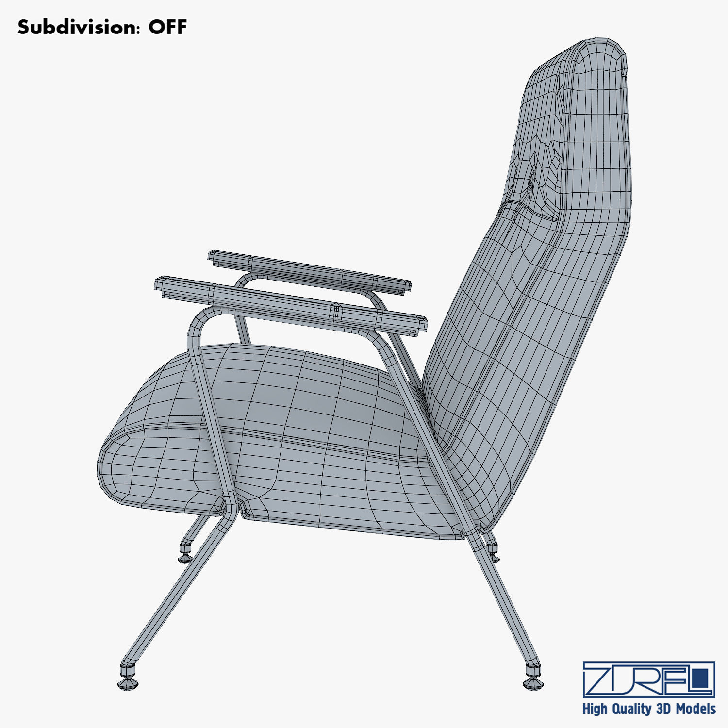 Midnight ikat chair 3D model_14