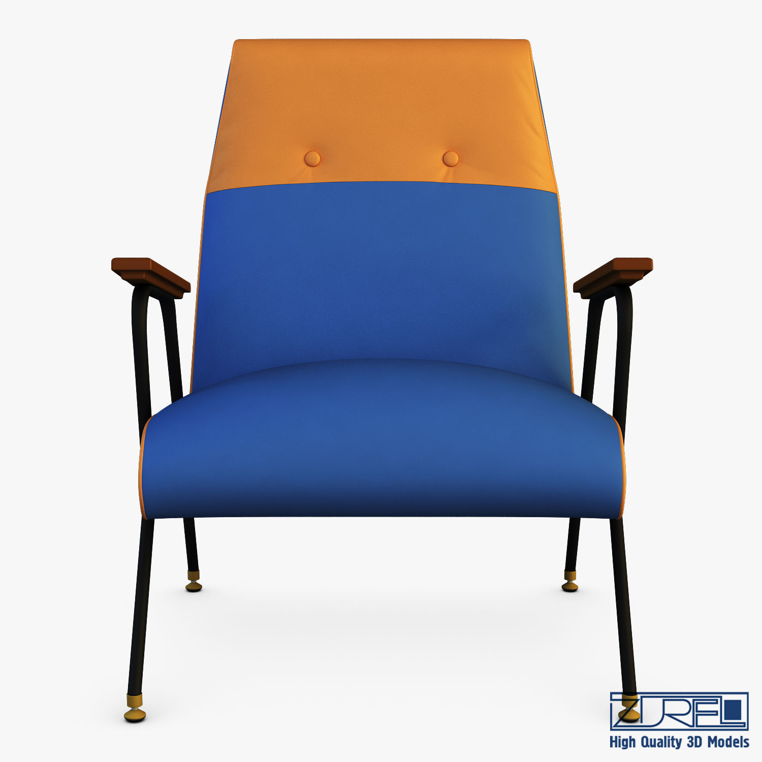 Midnight ikat chair 3D model_4