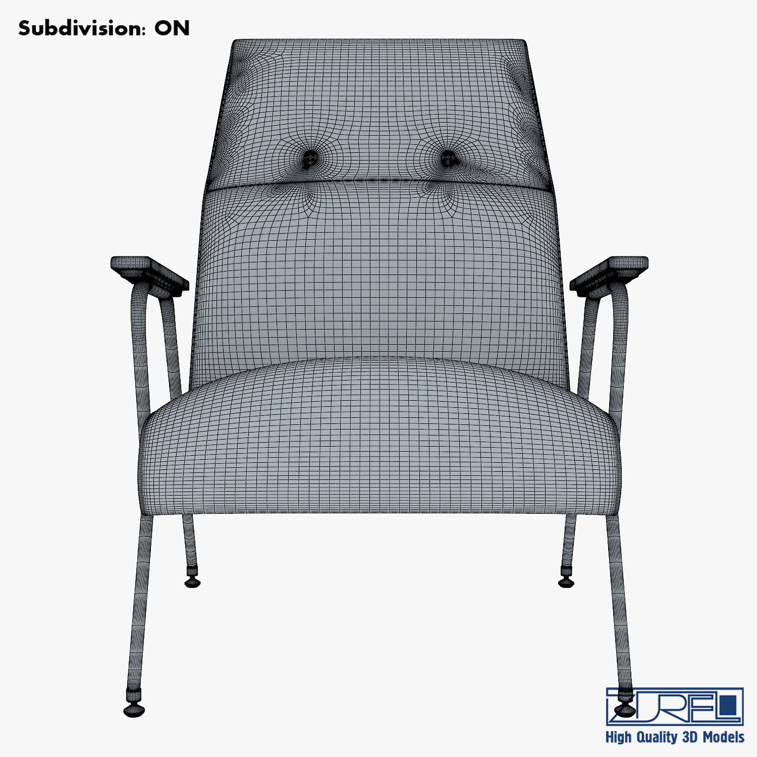 Midnight ikat chair 3D model_15