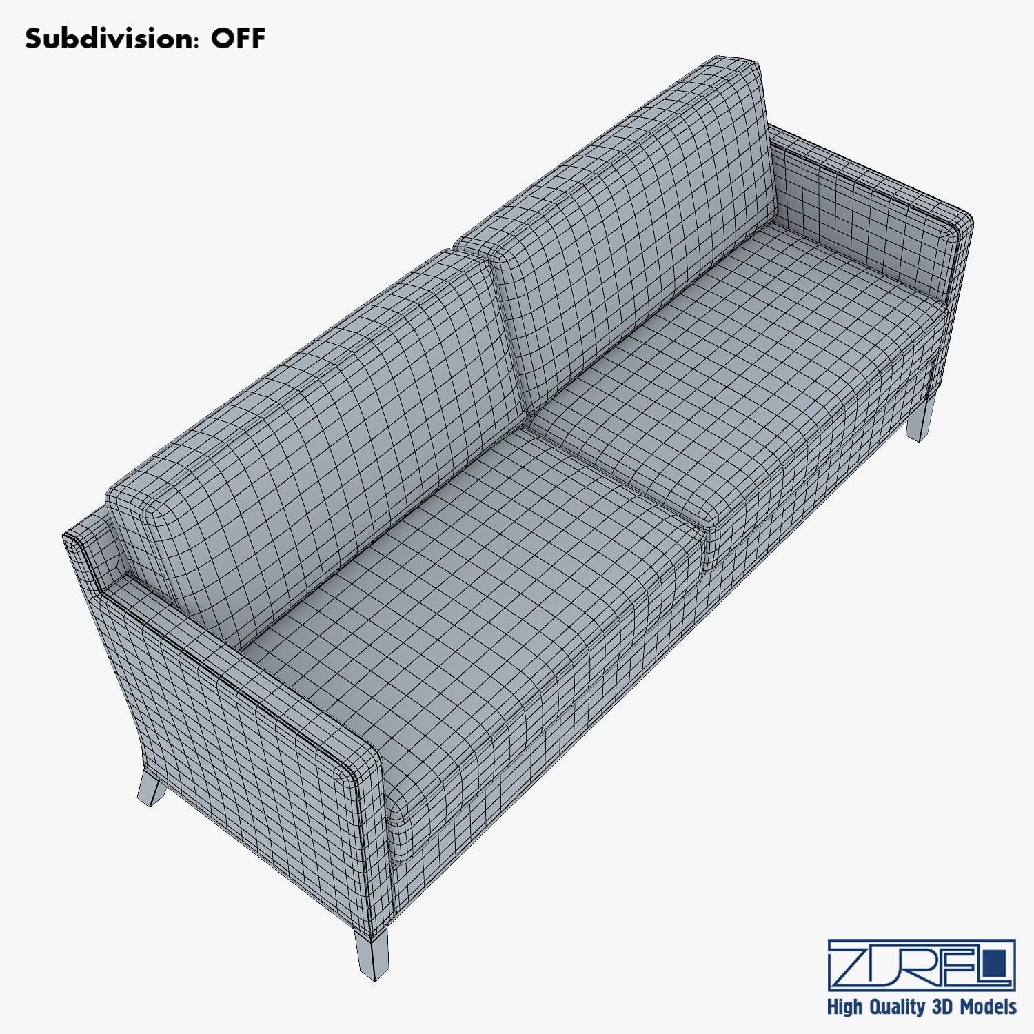 KM-Classic Low Sofa 3D model_20