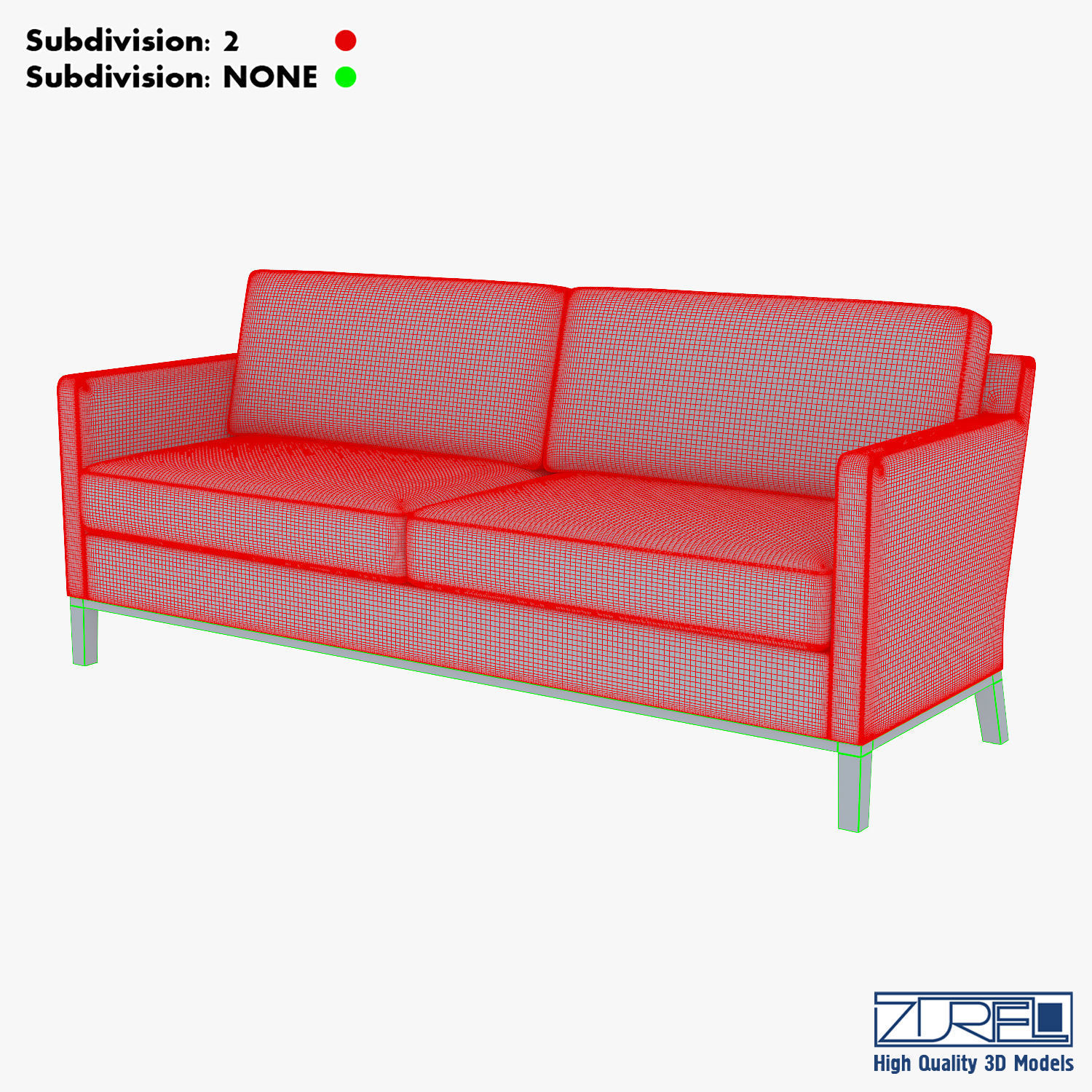 KM-Classic Low Sofa 3D model_21