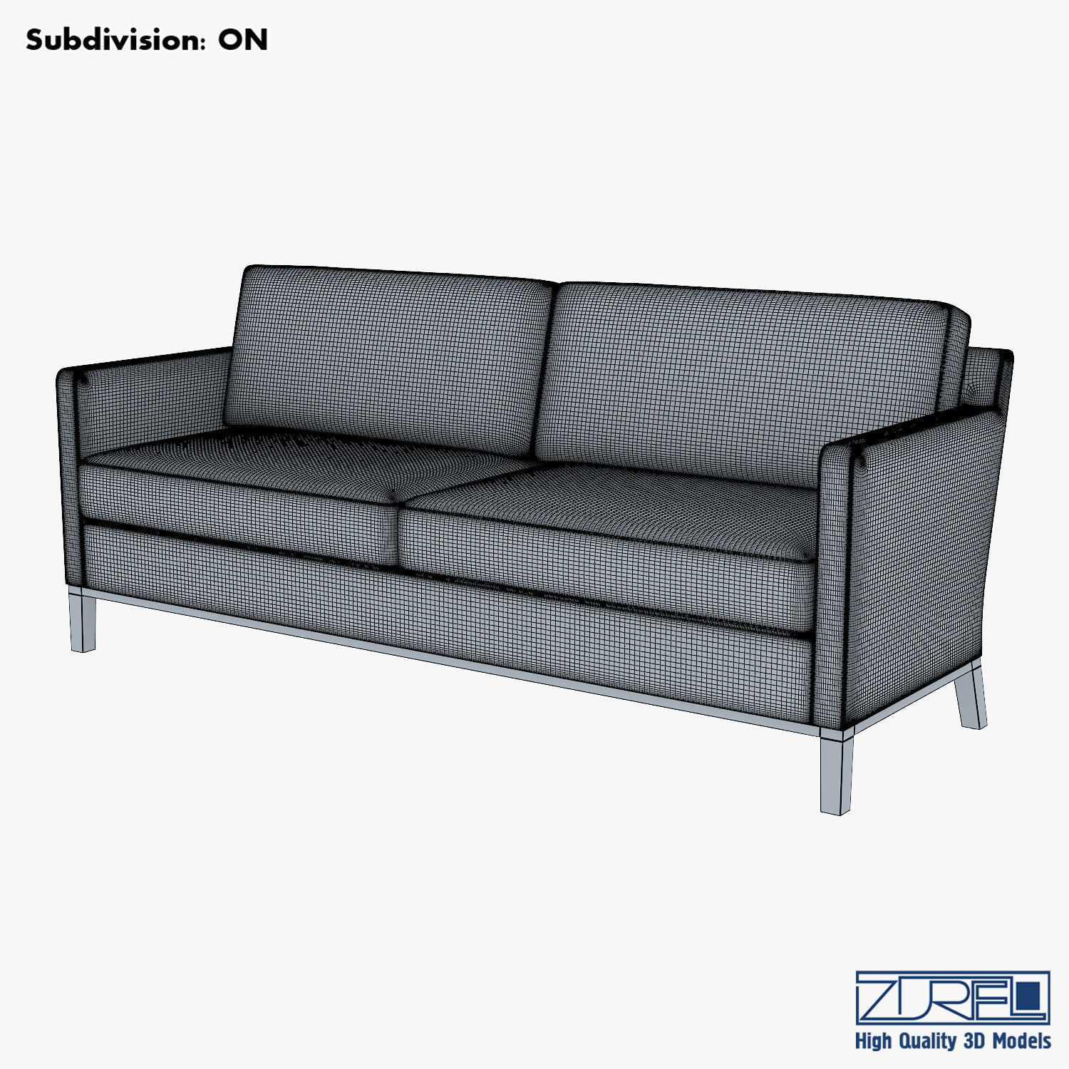 KM-Classic Low Sofa 3D model_7