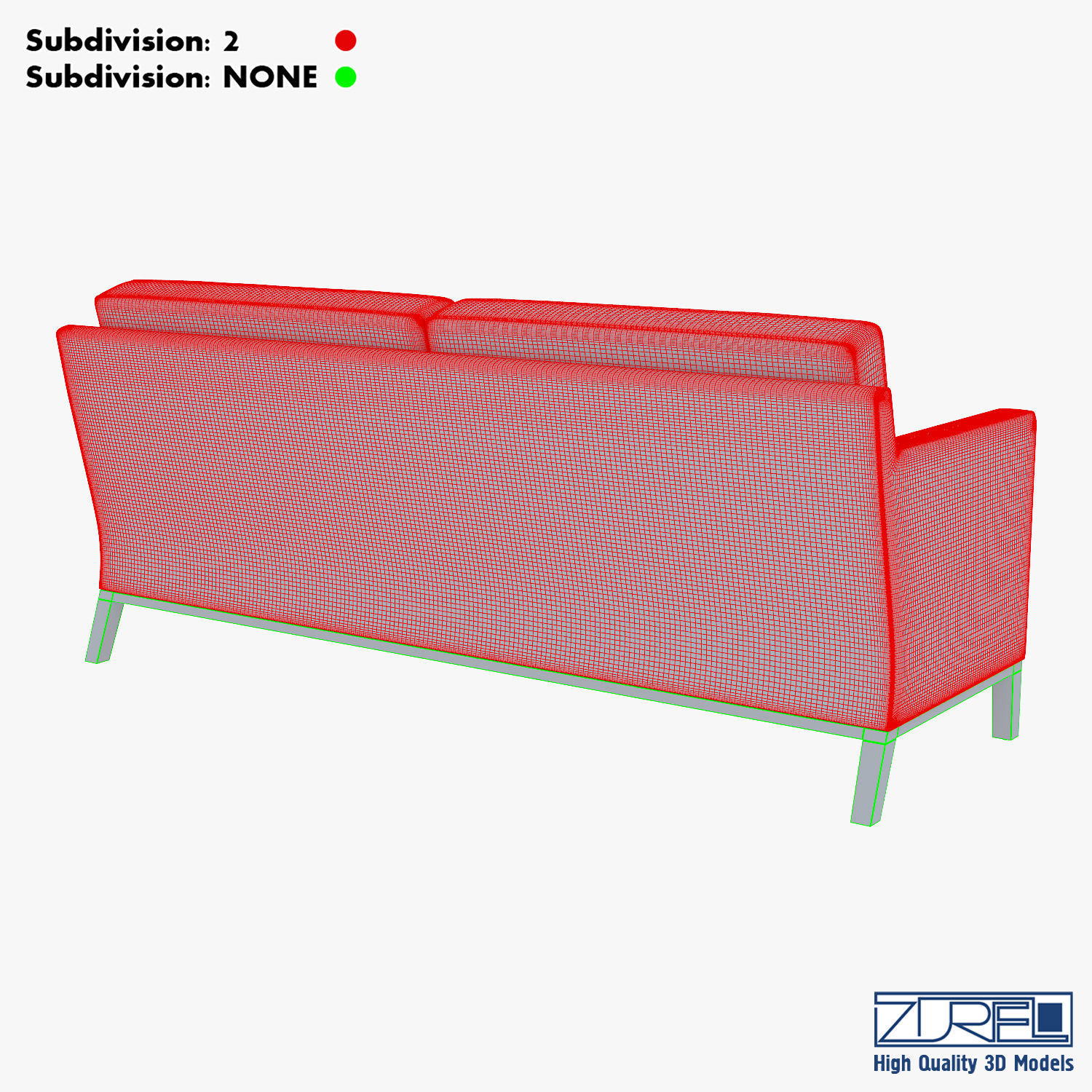 KM-Classic Low Sofa 3D model_22