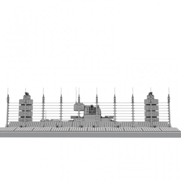 Heavy sci-fi cannon 3D model_7